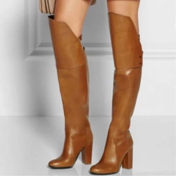 3.1 Phillip Lim Ora Brown Leather Boots 37 - Picture 10 of 12